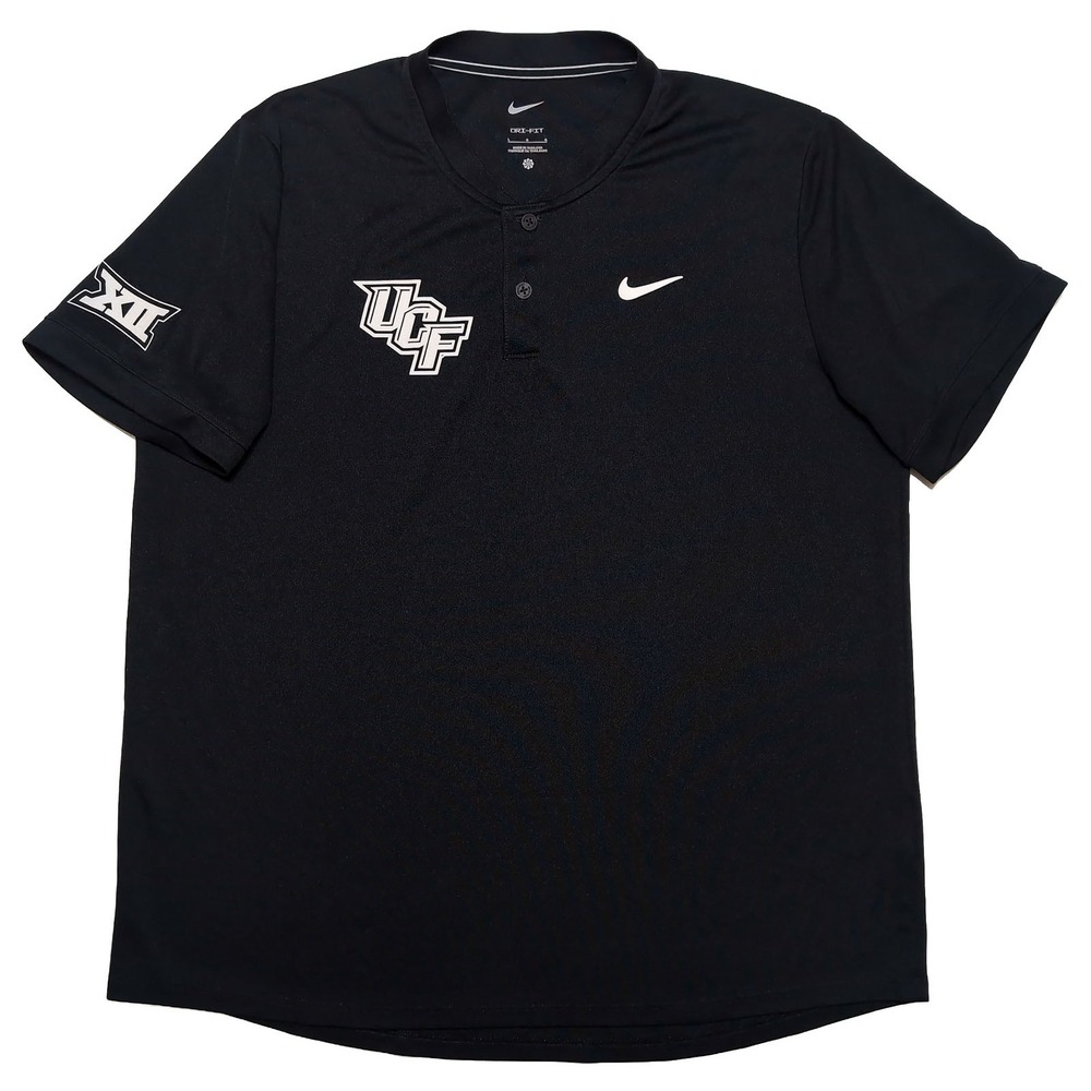 NIKE UCF Knights Blade Polo Shirt Mens Large L Black Big 12 Team Issue
